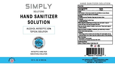 946 mL Label (Print Hand Sanitizer Gel  32oz 4x7)